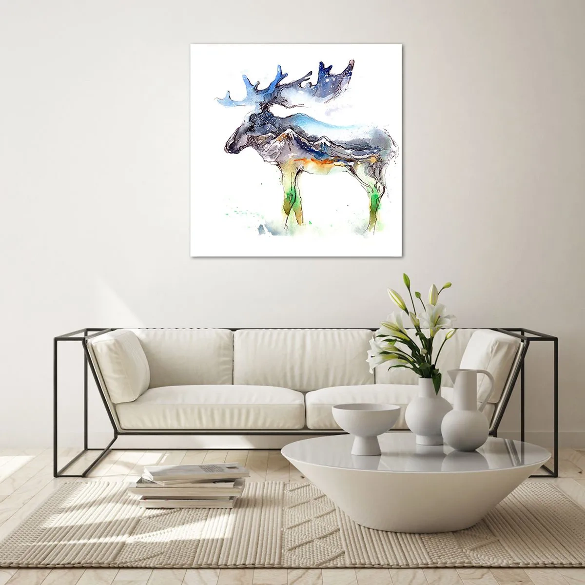 Glasbild - Bild auf glas - Der Held eines Wintermärchens - 60x60 cm