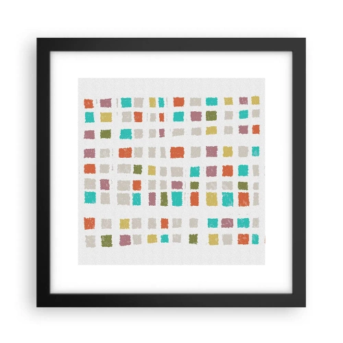 Poster in einem schwarzem Rahmen - Unbekanntes Spiel - 30x30 cm