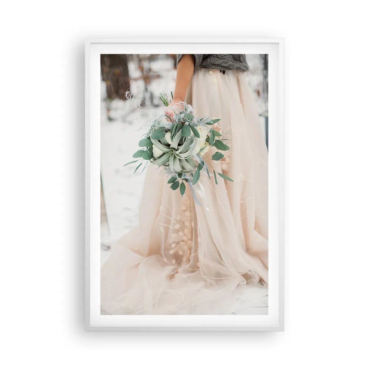 Poster in einem weißen Rahmen - Und sie lebten glücklich bis ans Ende - 61x91 cm