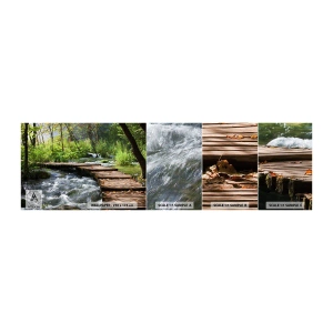 Fototapetenmuster Standard Eco - Über der schaumigen Kaskade - Landschaft, Kroatien, Natur - 100x30 cm