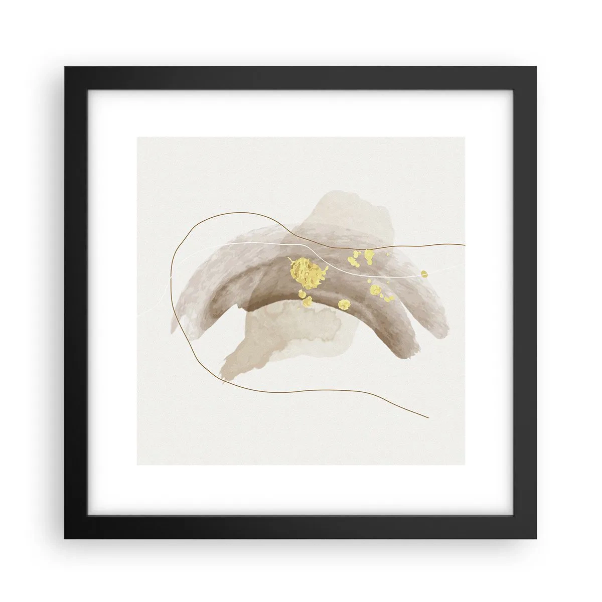 Poster in einem schwarzem Rahmen - Im Weltraum begegnet - 30x30 cm