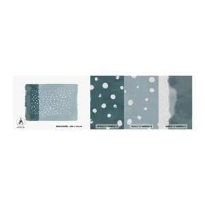 Fototapeten Muster Premium Sand - Auf Blau gewachsen - Abstraktion, Stück, Minimalismus - 100x30 cm