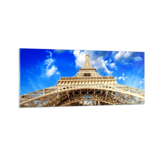 Glasbild - Bild auf glas - In den Himmel und in die Wolken gehen - 100x40 cm