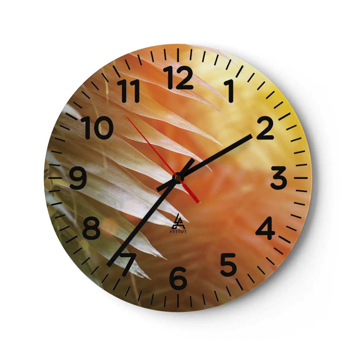 Wanduhr - Glasuhr - Morgen im Dschungel - 30x30 cm