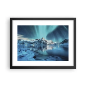 Poster in einem schwarzem Rahmen - Lichtnacht - 40x30 cm