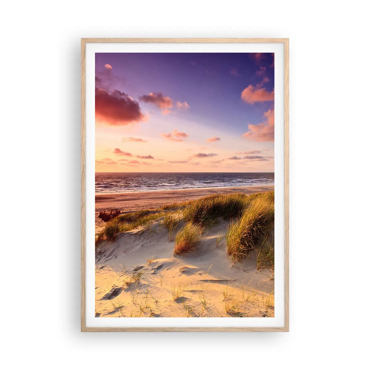 Poster in einem Rahmen aus heller Eiche - Die Luft riecht schon im Sommer - 70x100 cm