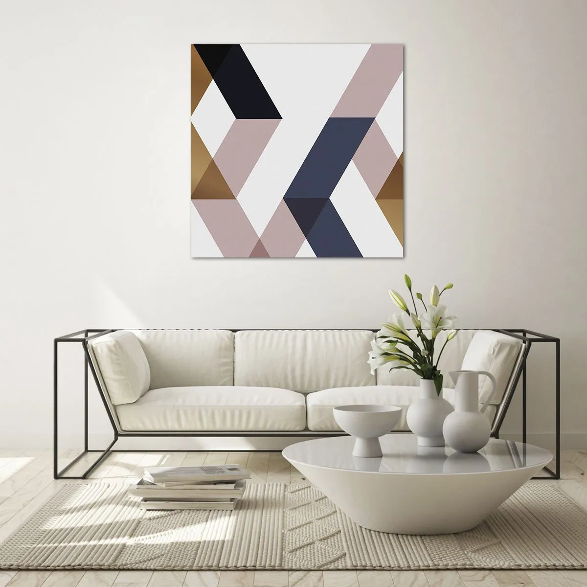 Glasbild - Bild auf glas - Ebenen und Winkel - 60x60 cm