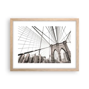Poster in einem Rahmen aus heller Eiche - New Yorker Kathedrale - 40x30 cm