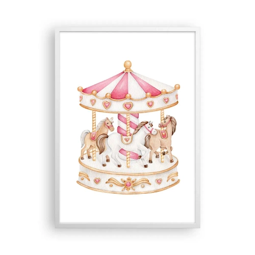 Poster in einem weißen Rahmen - Süße Welt der Kindheit - 50x70 cm