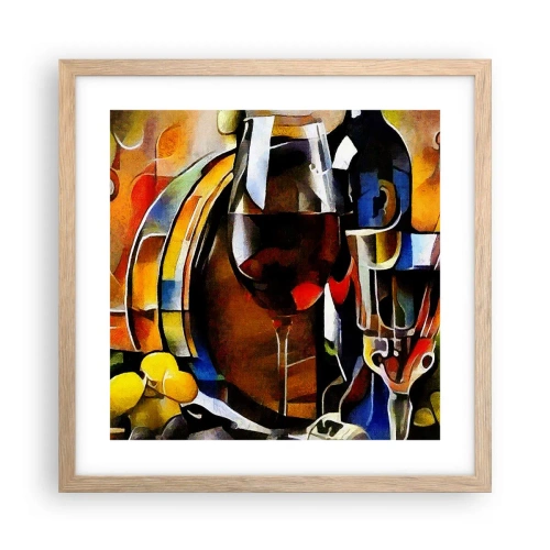 Poster in einem Rahmen aus heller Eiche - Und die Welt nimmt Farben an - 40x40 cm