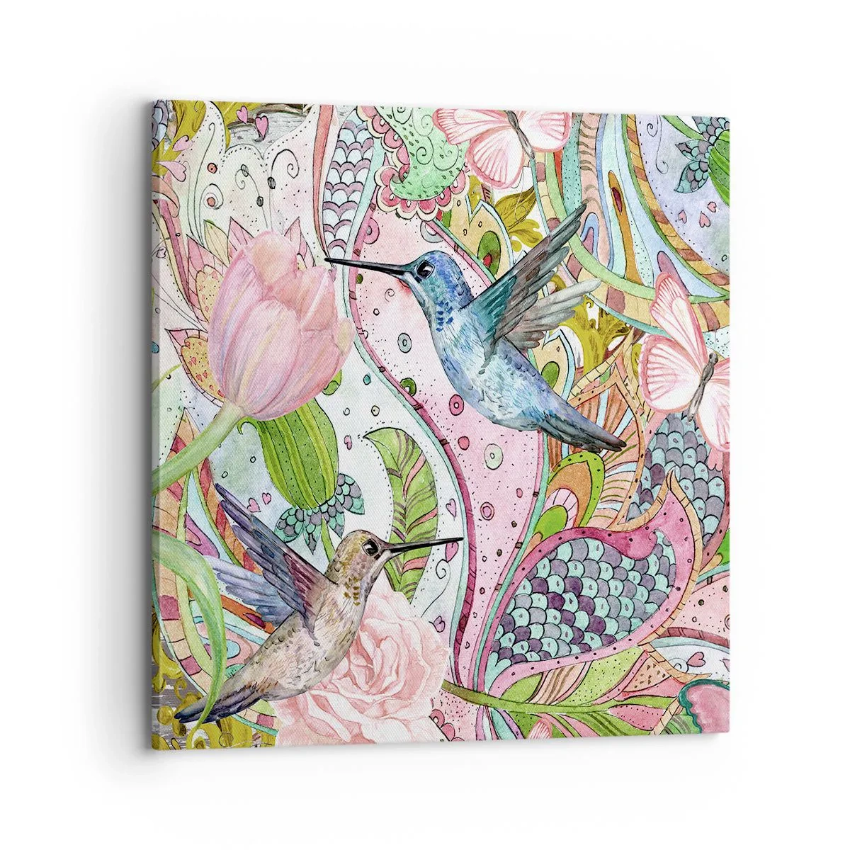 Bild auf Leinwand - Leinwandbild - Verstrickt in Weinreben - 70x70 cm