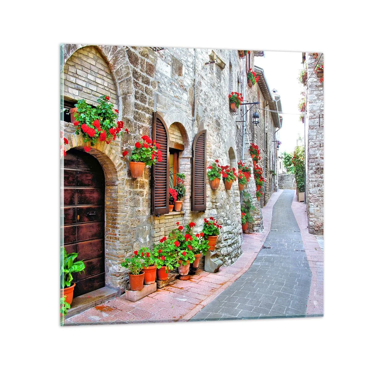 Glasbild - Bild auf glas - Italienische Atmosphäre - 40x40 cm