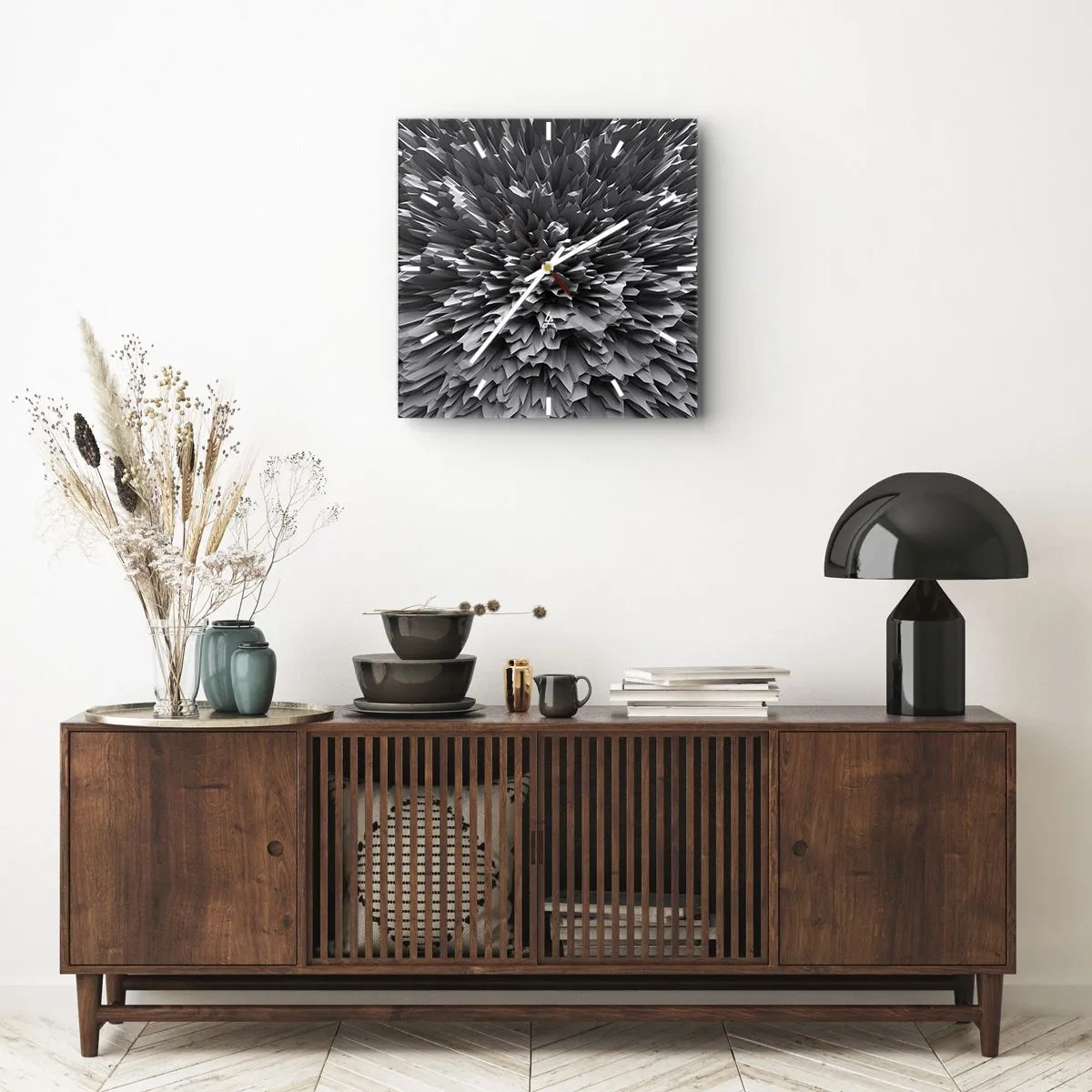 Wanduhr - Glasuhr - Härter kann es nicht werden - 40x40 cm