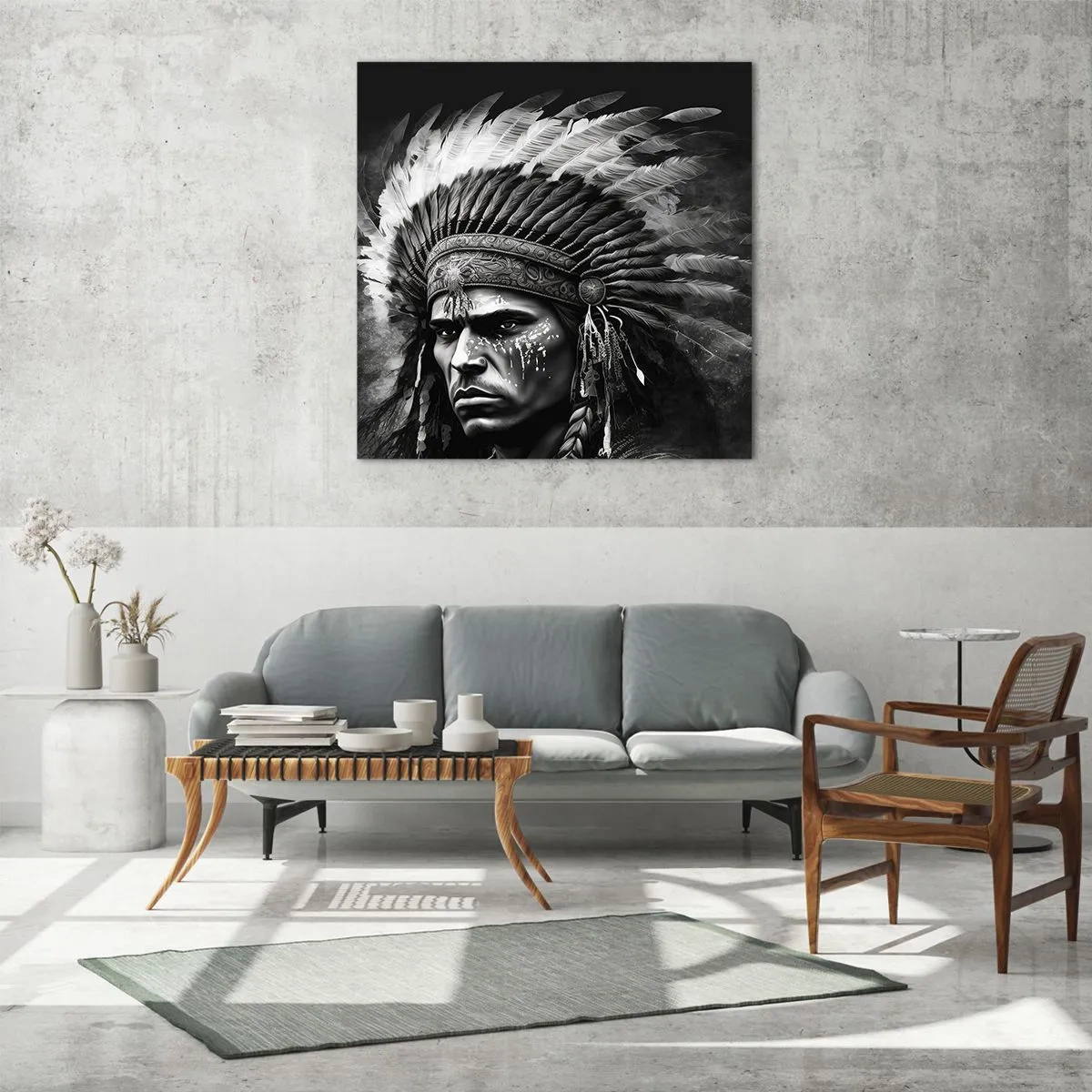 Glasbild - Bild auf glas - Anführer und Krieger - 60x60 cm