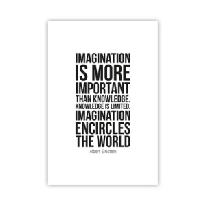 Poster - Einstein über die Kraft der Vorstellungskraft - 61x91 cm