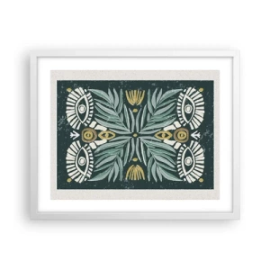 Poster in einem weißen Rahmen - Wie ein Volksausschnitt - 50x40 cm