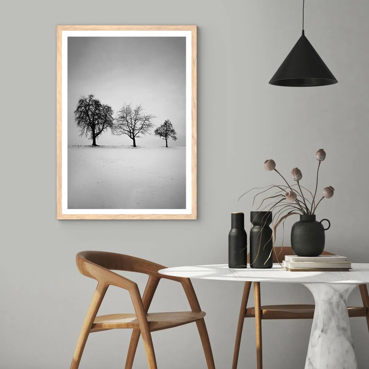 Poster in einem Rahmen aus heller Eiche - Wovon träumen sie? - 30x40 cm