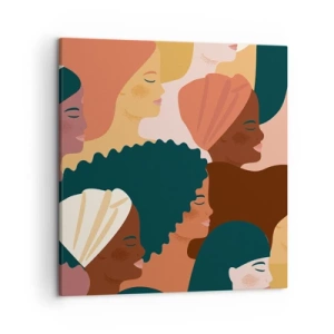Bild auf Leinwand - Leinwandbild - Nur Weiblichkeit - 50x50 cm