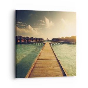 Bild auf Leinwand - Leinwandbild - Eine herzliche Einladung - 30x30 cm