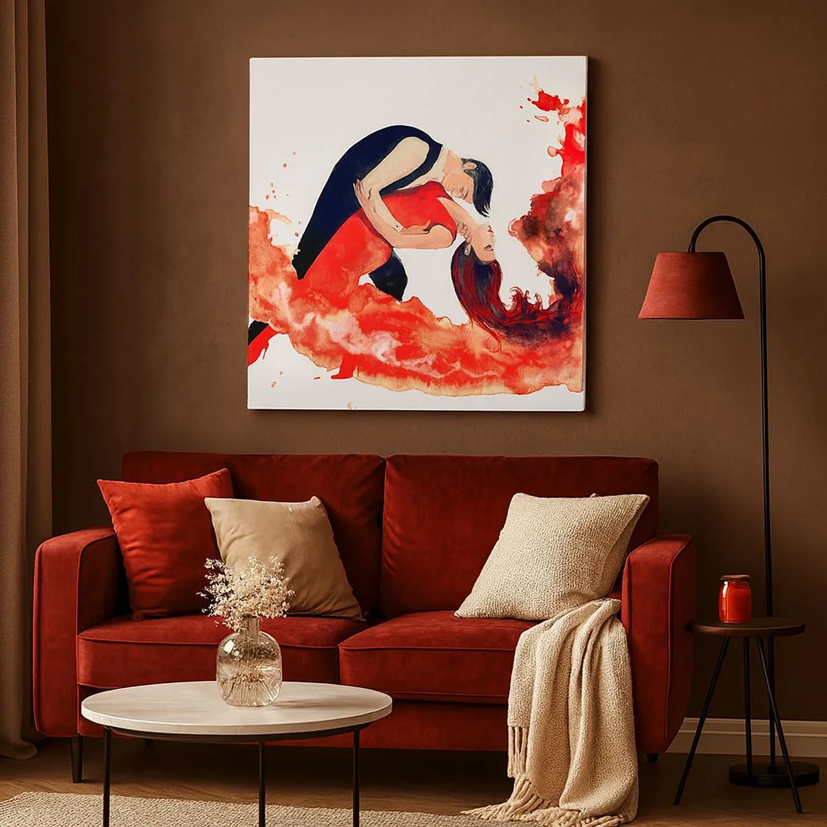 Bild auf Leinwand - Leinwandbild - Tango - eine sinnliche Welle - 30x30 cm