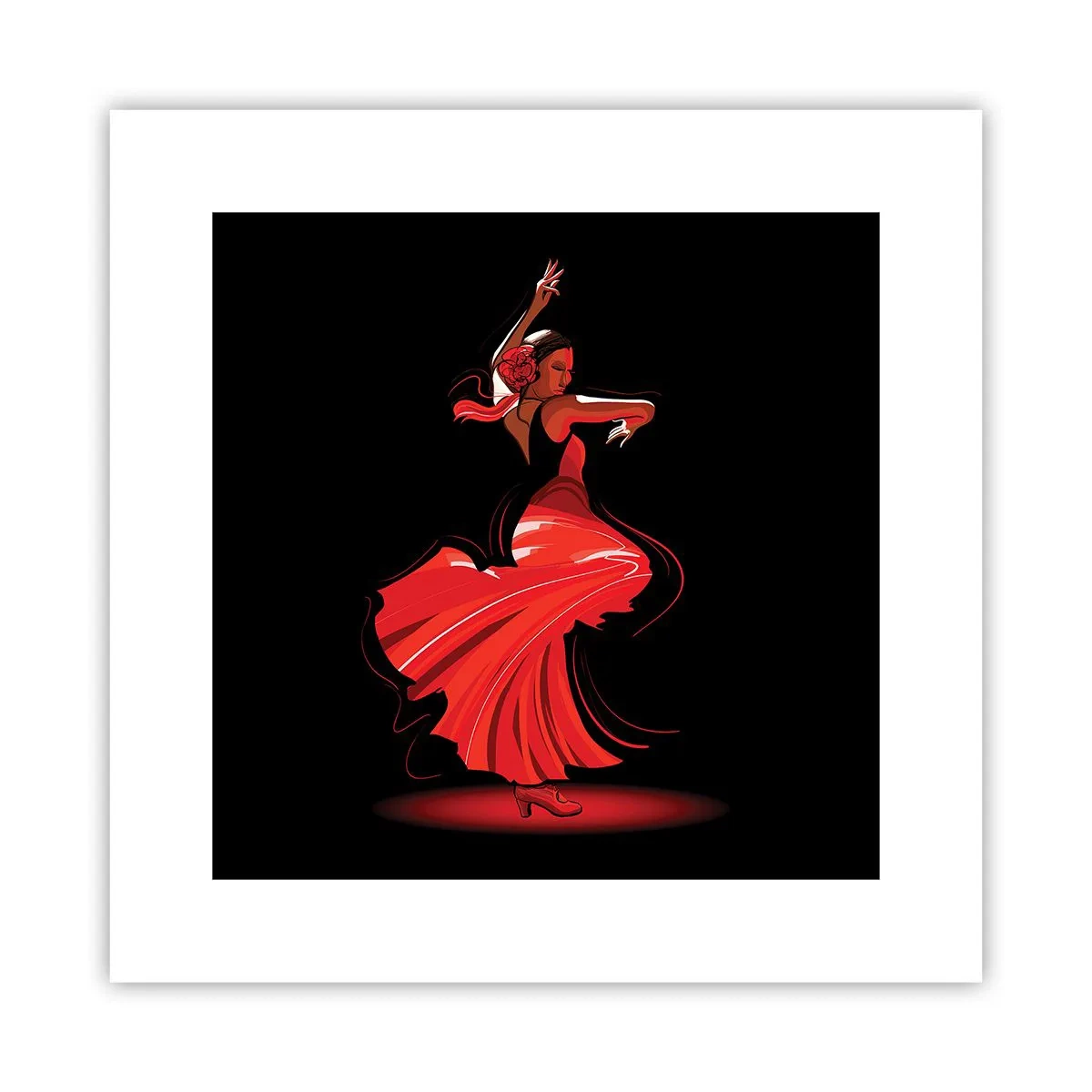 Poster - Der feurige Geist des Flamenco - 30x30 cm