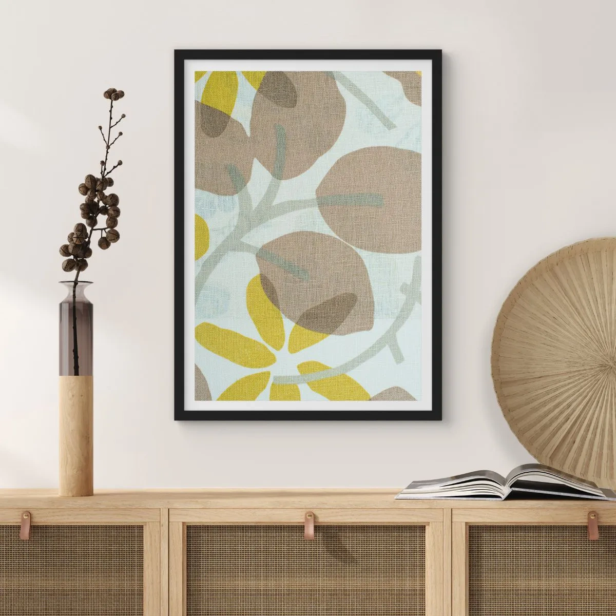 Poster in einem schwarzem Rahmen - Komposition in voller Sonne - 70x100 cm