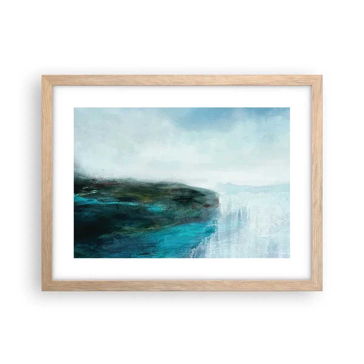 Poster in einem Rahmen aus heller Eiche - Nautische Abstraktion - 40x30 cm