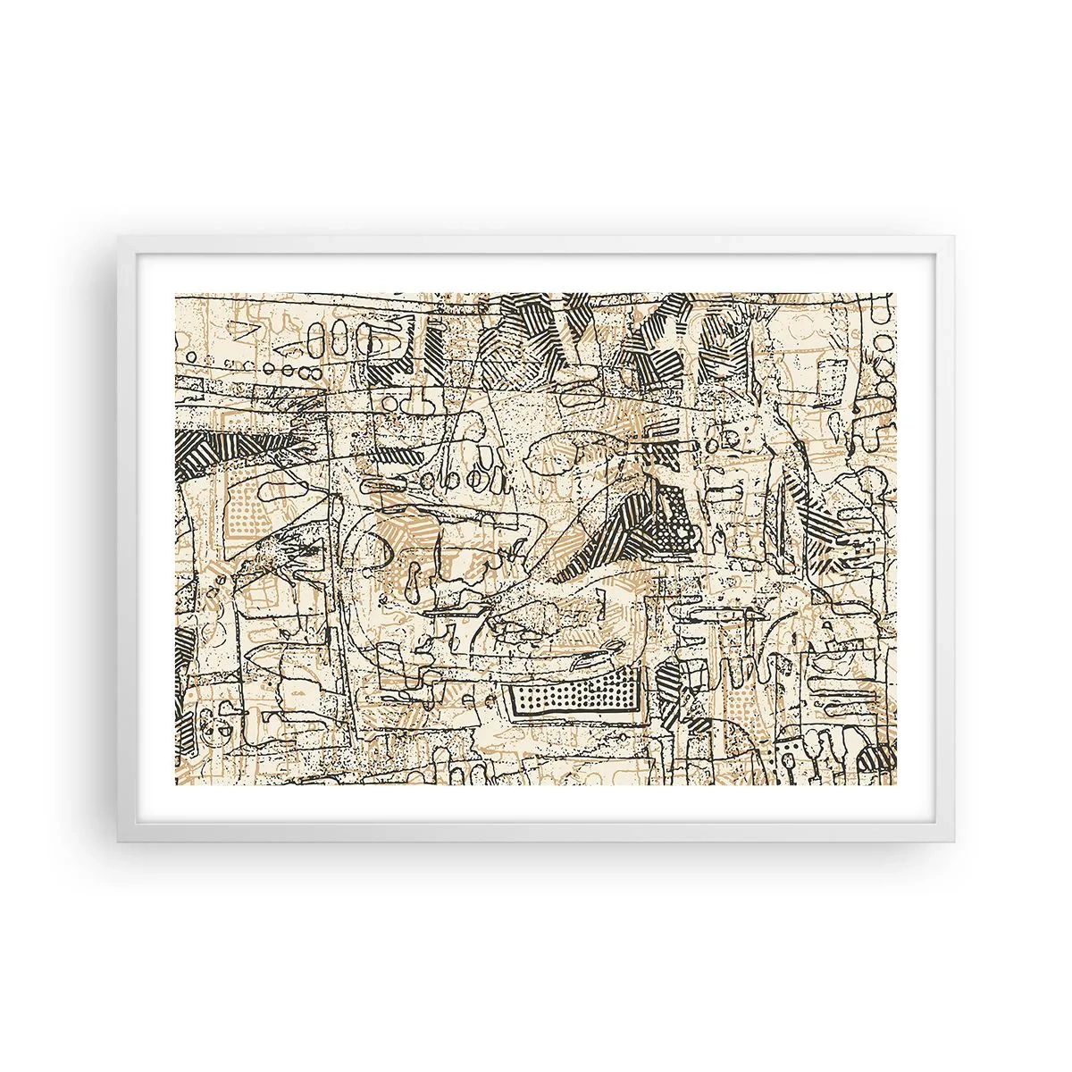 Poster in einem weißen Rahmen - Es wartet darauf, entschlüsselt zu werden - 70x50 cm