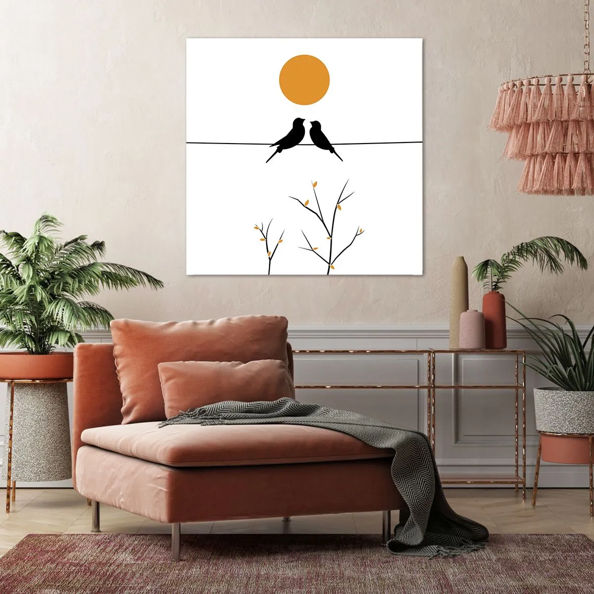 Bild auf Leinwand - Leinwandbild - Abend der Nachtigallen - 40x40 cm