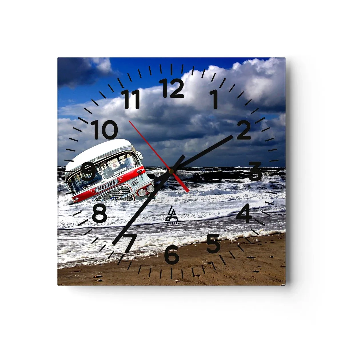 Wanduhr - Glasuhr - Und was stehst du so erstaunt? - 40x40 cm