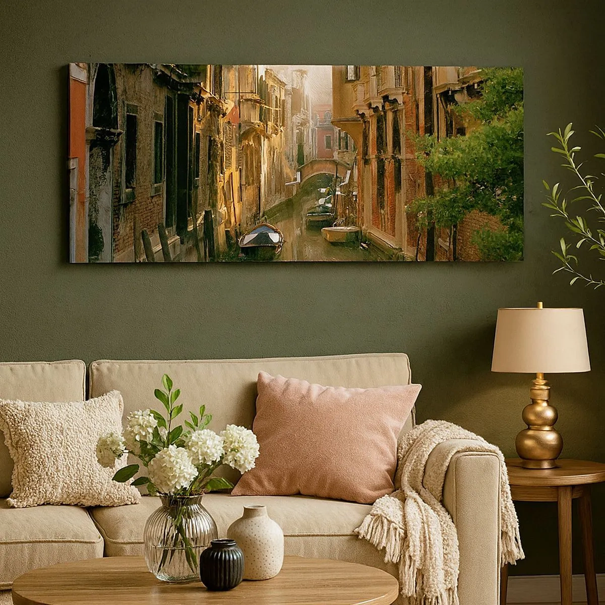Bild auf Leinwand - Leinwandbild - In einer venezianischen Gasse - 100x40 cm