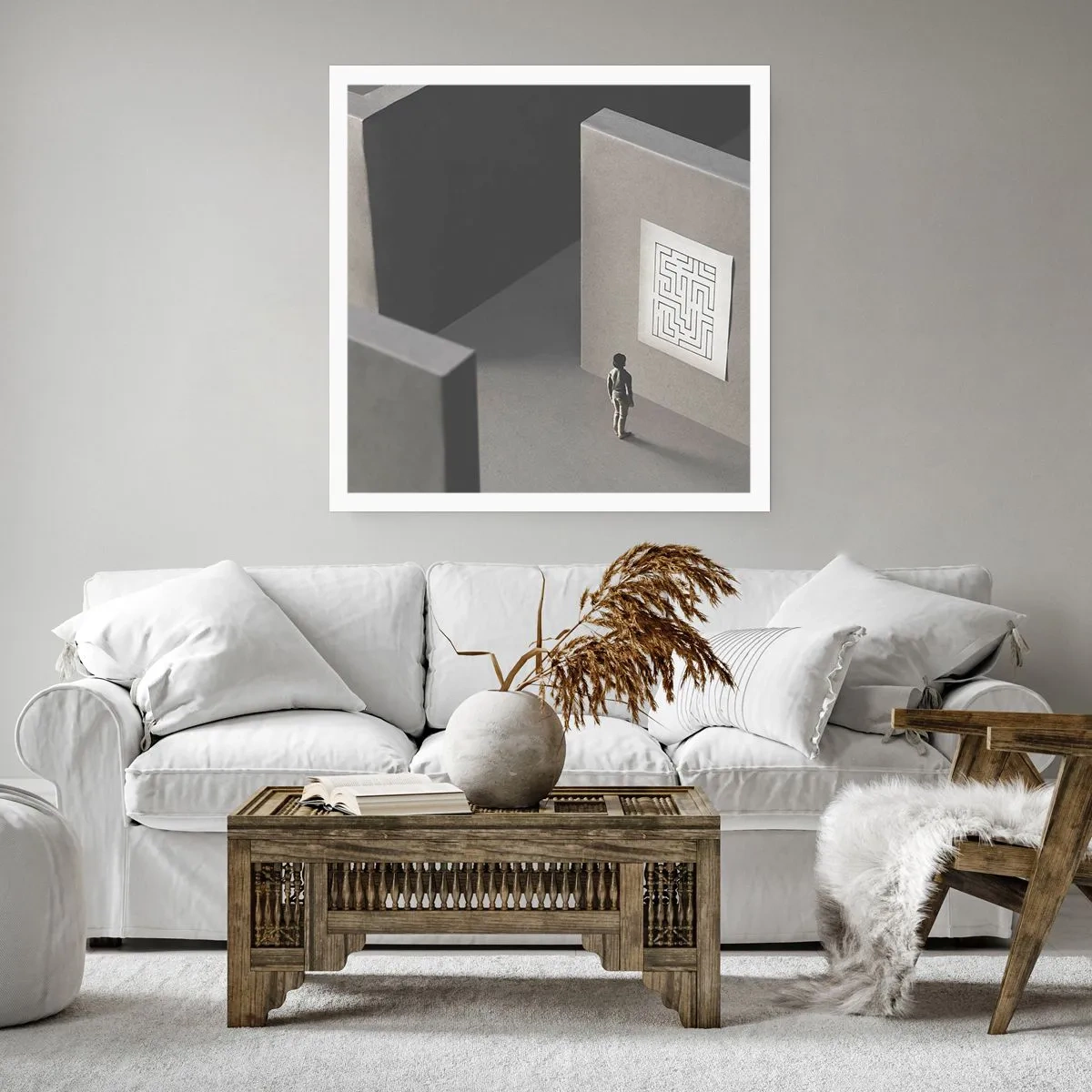 Poster - Aber wo bin ich? - 40x40 cm