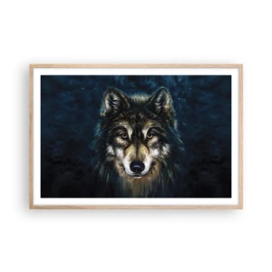 Poster in einem Rahmen aus heller Eiche - Alpha? Und Omega - 91x61 cm