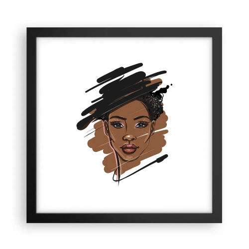 Poster in einem schwarzem Rahmen - Süß wie Schokolade - 30x30 cm