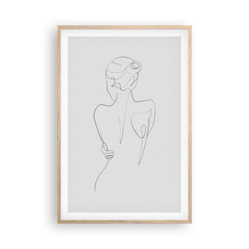 Poster in einem Rahmen aus heller Eiche - Körpermusik - 61x91 cm
