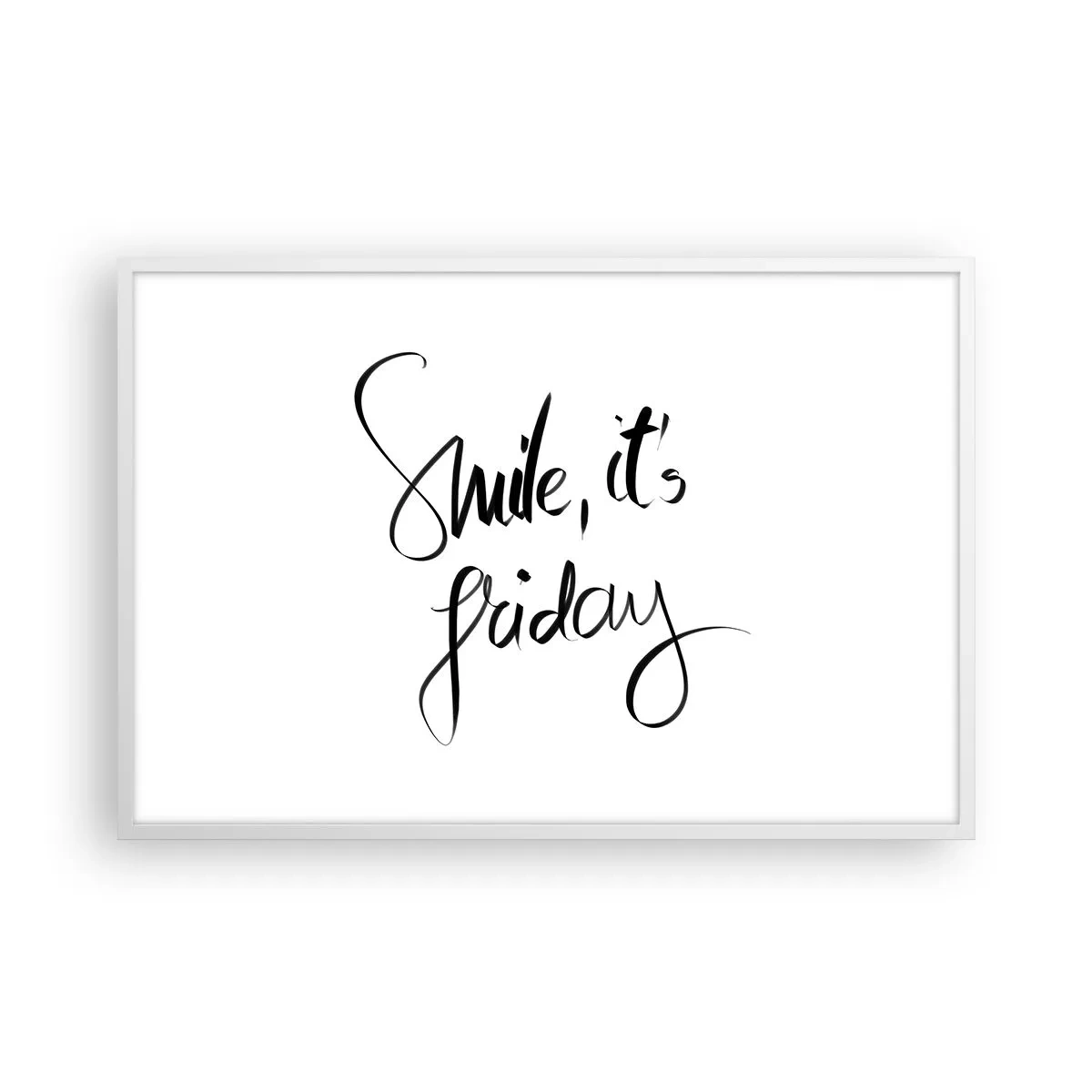 Poster in einem weißen Rahmen - Echte Freude - 91x61 cm