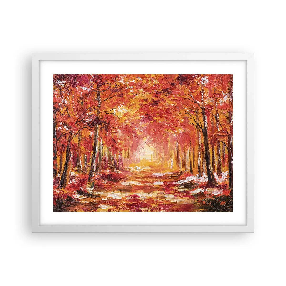 Poster in einem weißen Rahmen - Kupferwald - 50x40 cm