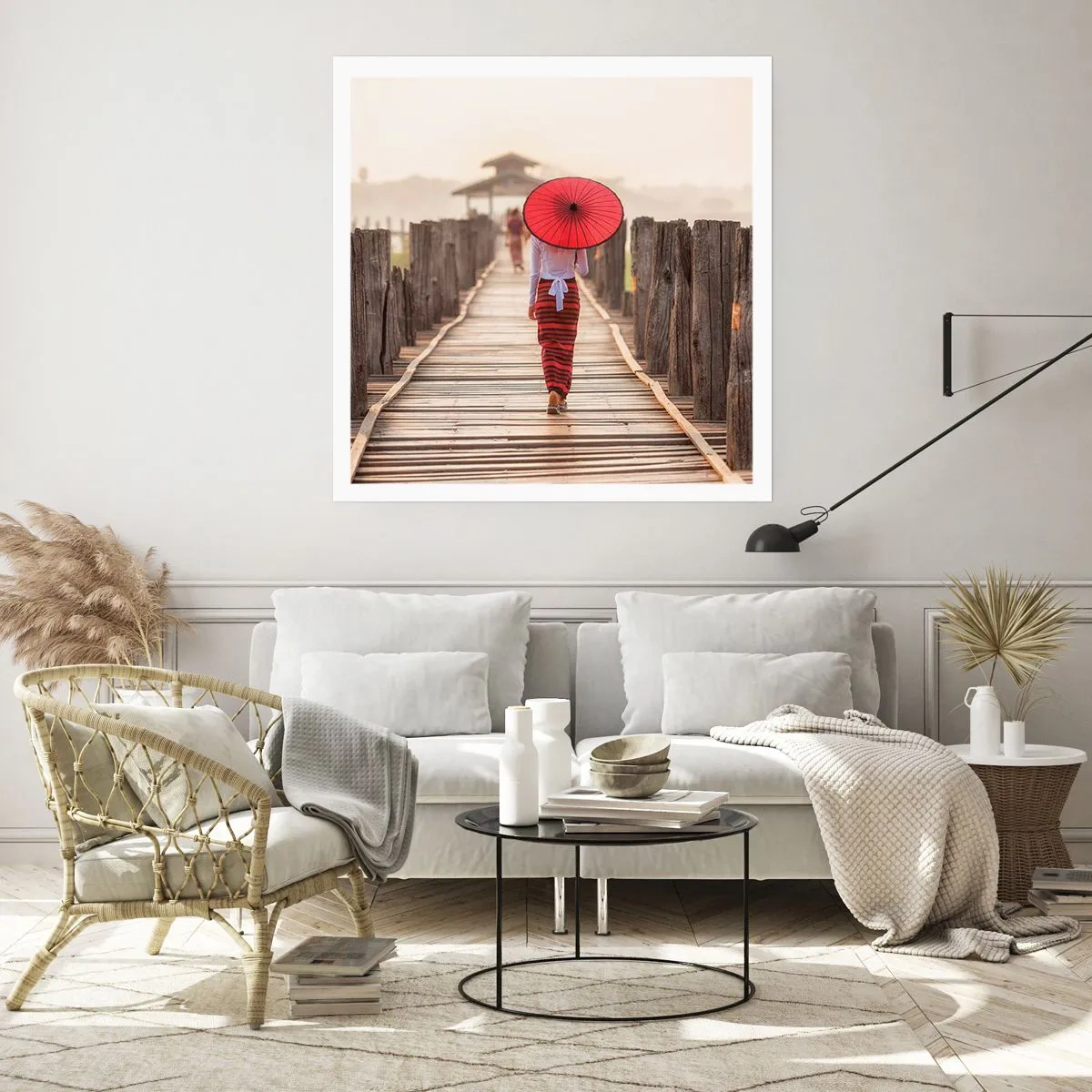 Poster - Auf der alten Brücke - 60x60 cm