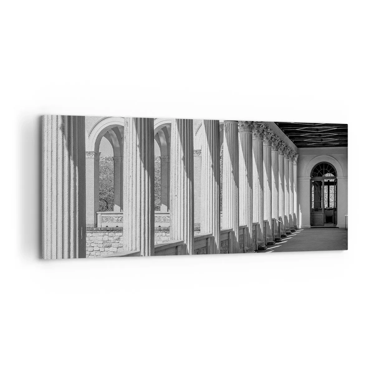 Bild auf Leinwand - Leinwandbild - Sonnige Arkade - 100x40 cm