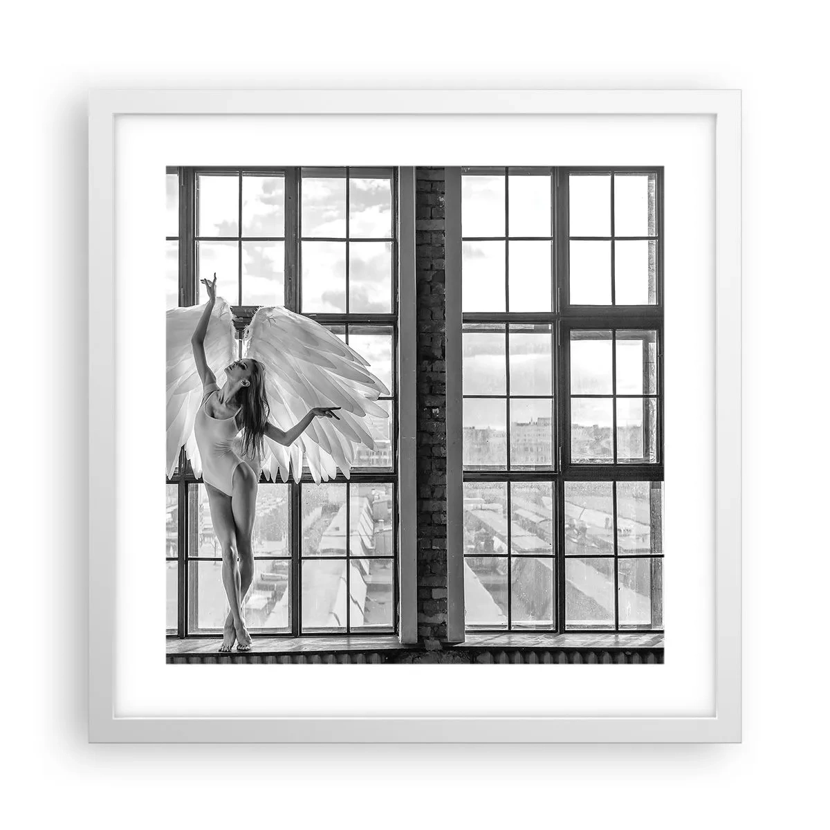 Poster in einem weißen Rahmen - Stadt der Engel? - 40x40 cm