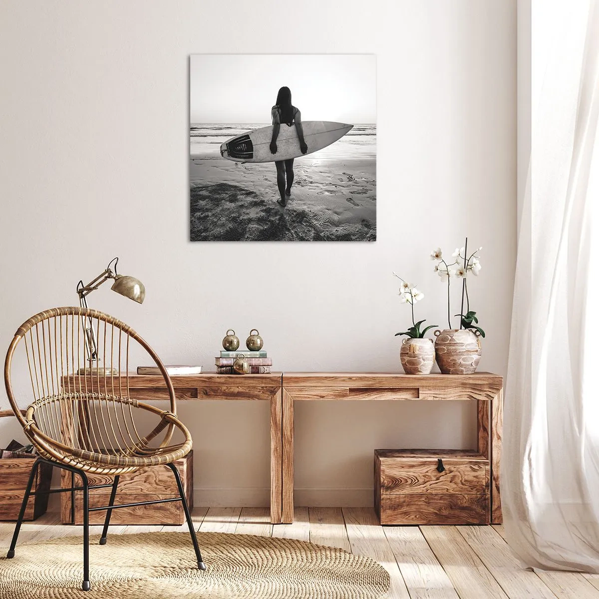 Bild auf Leinwand - Leinwandbild - Die Tochter der Meereswelle - 70x70 cm