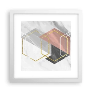 Poster in einem weißen Rahmen - Kettenkomposition - 30x30 cm