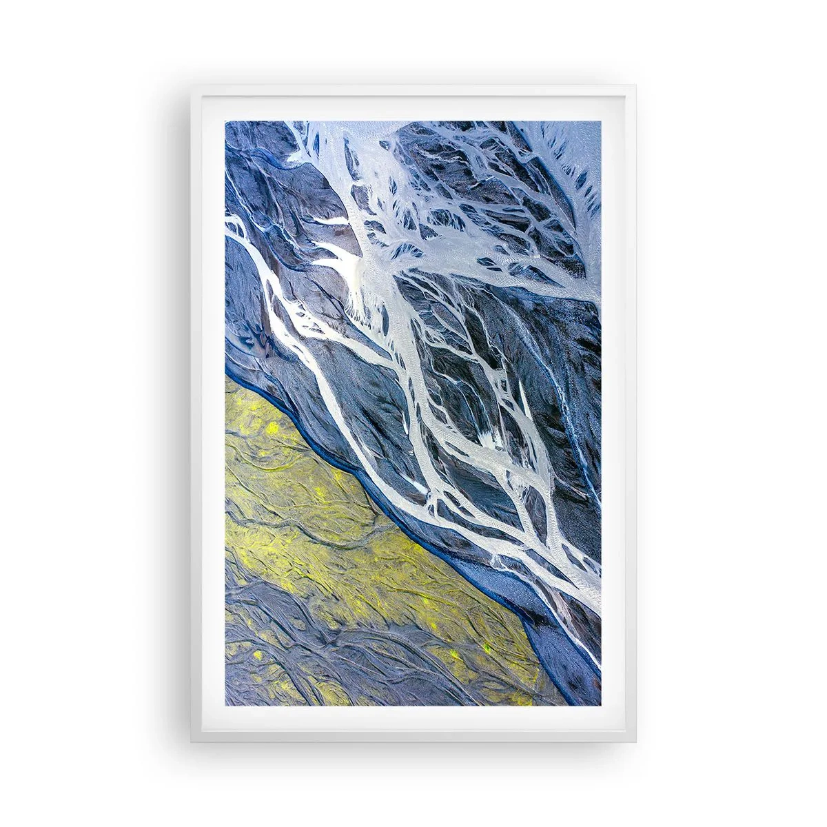 Poster in einem weißen Rahmen - Felsmalereien der Natur - 61x91 cm