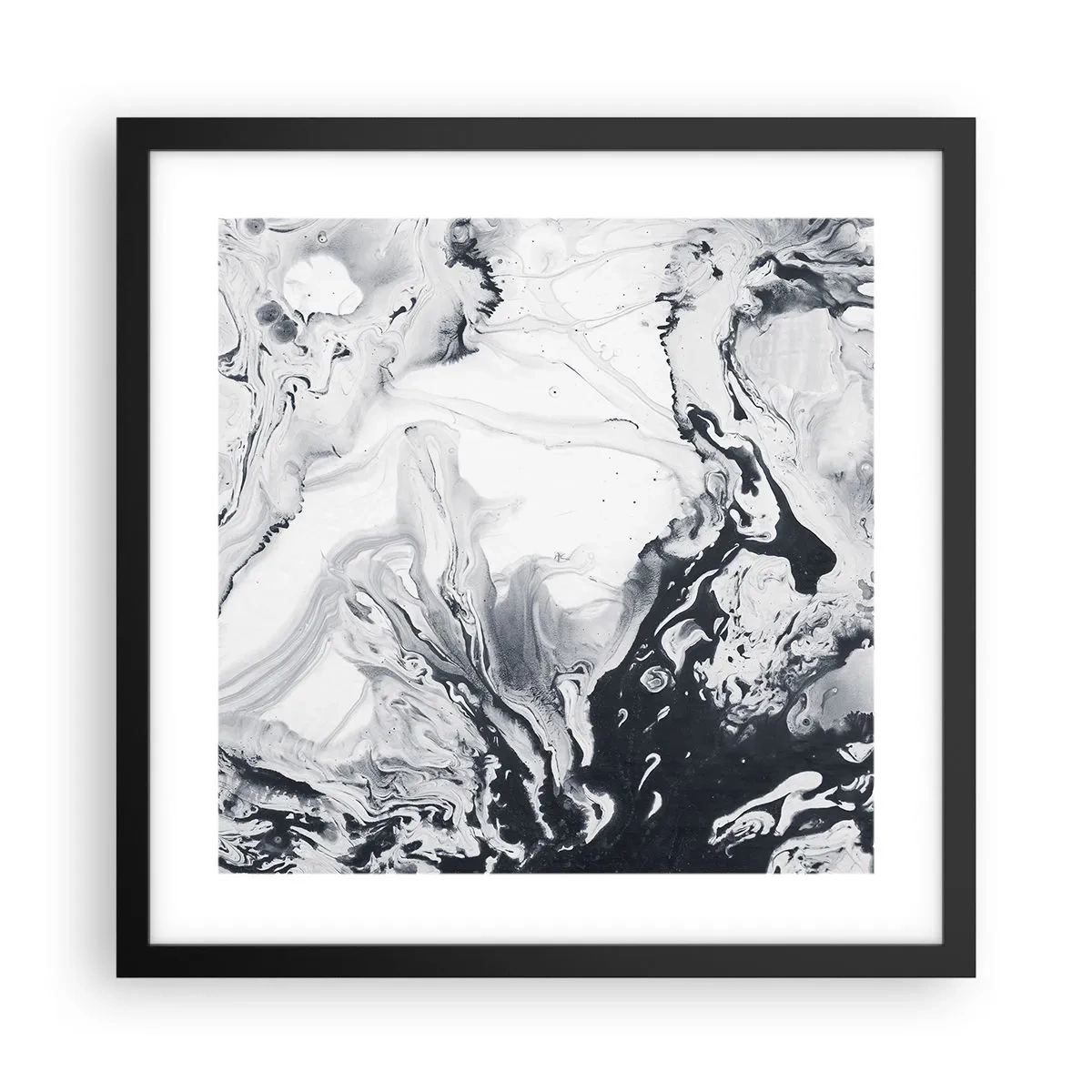 Poster in einem schwarzem Rahmen - Das Innere der Erde - 40x40 cm