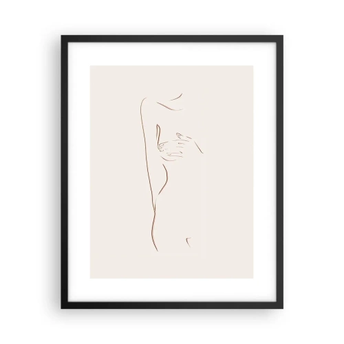 Poster in einem schwarzem Rahmen - Die Form des Verlangens - 40x50 cm
