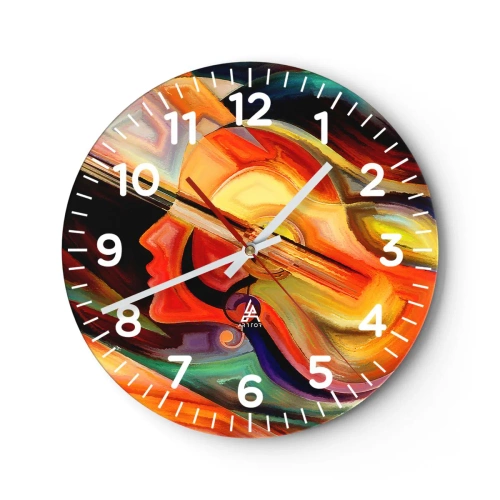 Wanduhr - Glasuhr - Alles ist gut - 30x30 cm