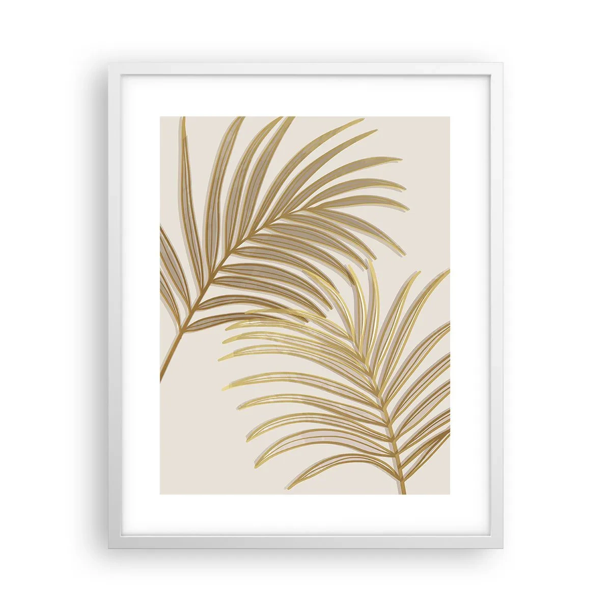 Poster in einem weißen Rahmen - Goldene Palme! - 40x50 cm