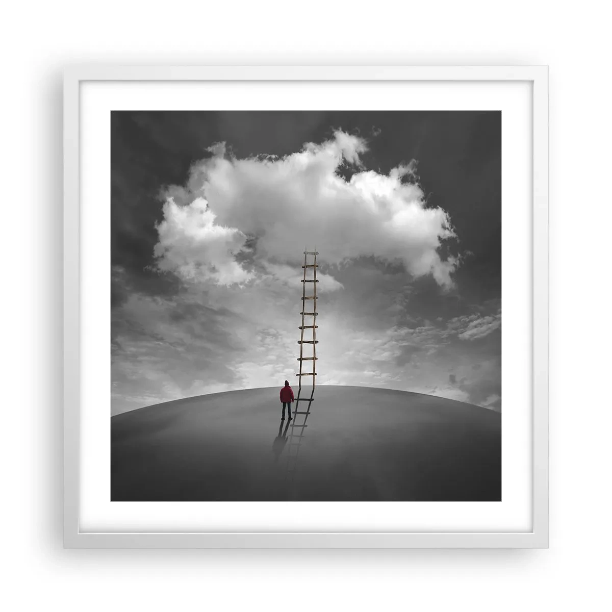 Poster in einem weißen Rahmen - Alles ist möglich - 50x50 cm