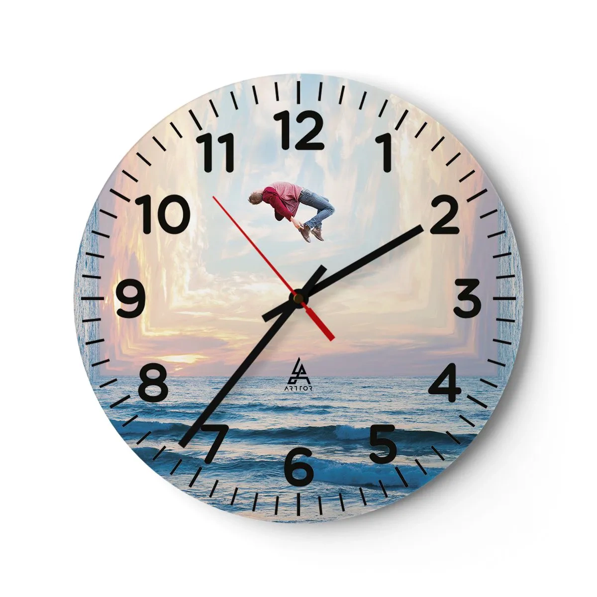 Wanduhr - Glasuhr - In eine andere Dimension - 40x40 cm