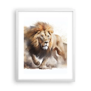 Poster in einem weißen Rahmen - Der König zog um - 40x50 cm
